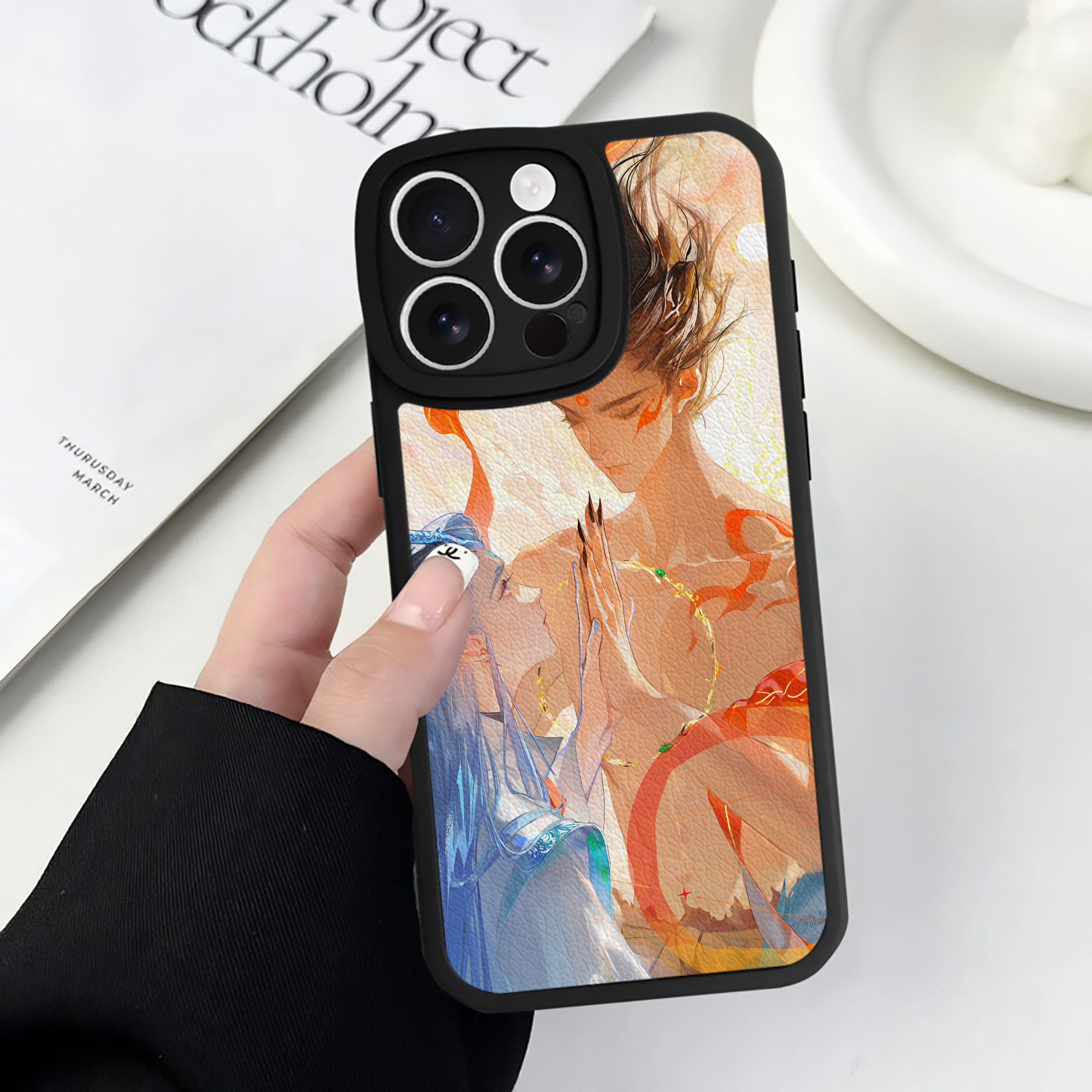 （画像用） Ne Zha 2 ナタ 魔童の大暴れ 【iPhone 16シリーズ対応】シリコンスマホケース（レザー調） 材質：シリコン
